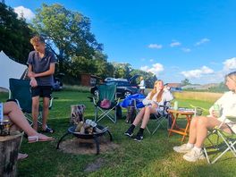 Family get together for dinner on our pitch