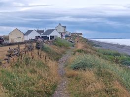 View of beach walk silecroft.