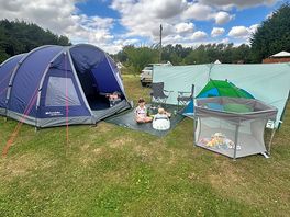 Out pitch was nice and level but close to a small orchard that attracted lots of wasps!