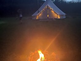 Camp fire and the teepee ⛺️🔥