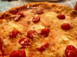 Pizza in the campsite restaurant