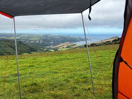 The view from our tent was delightful and made for a lovely relaxing sunset view