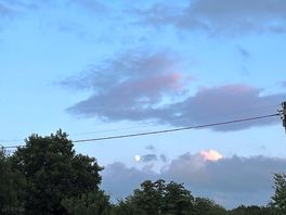 Watching the moon on peaceful evening