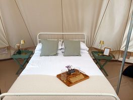 Our first look inside the tent beautiful