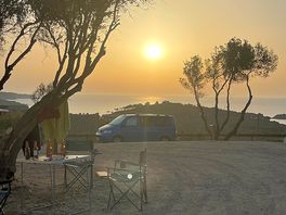 Sunrise over cadaques from our pitch.
