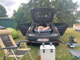 Sleeping in the car.