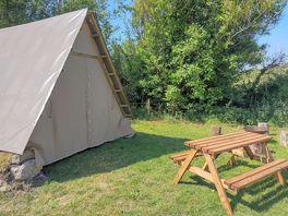 Celtic Pod Tent Mini with picnic bench and BBQ