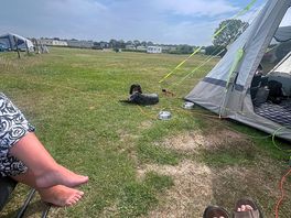 View across campsite after rabble had left