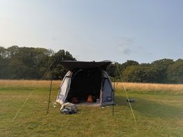 Brook 4 pitch out the was lovely tree behind for shade