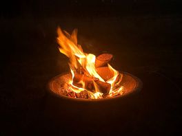 A campfire makes it the perfect site.