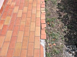 Tiles outside the toilets