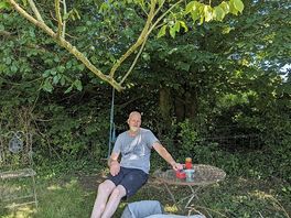 Under the trees