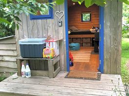 Shepherds hut entrance