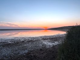 The beautiful sunset.