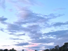 Evening sky at site
