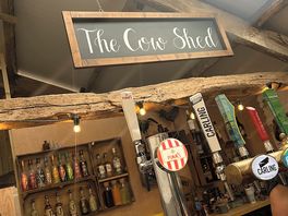 Such a cute barn bar