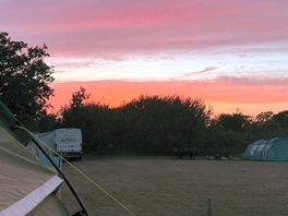 Sunset over camp