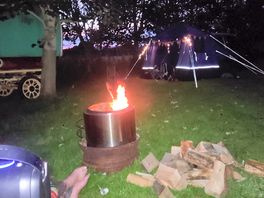 Firepit, we took our own smokeless woodburner stove