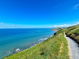 View from the coast path above clarach