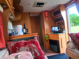 Inside the caravan