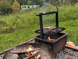 Rabbit's burrow has a firepit and this bbq/firepit