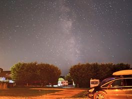 Star gazing at night from the camp site.