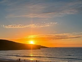 Sunset at porthmeor beach