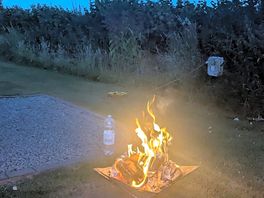 Fire in the evening