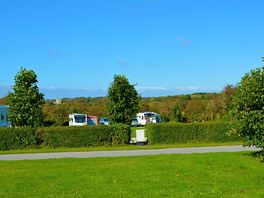 Grass pitches with stunning views of Cornish engine houses