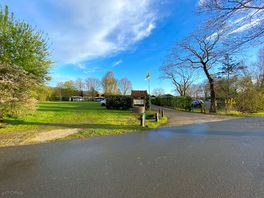One of the two camping fields and the main driveway.