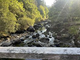 River as taken from the bridge on entry.