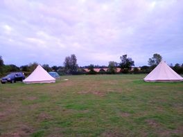 2 of 3 bell tents available to rent.