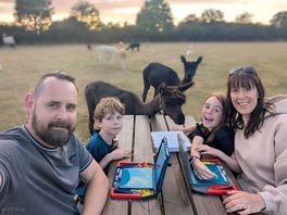 Family time with the alpacas