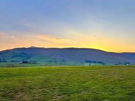 Sunset views of souther fell and the summit of blencathra from pitch 2