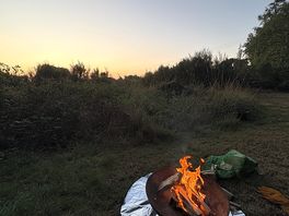 Fire pit provided by the staff