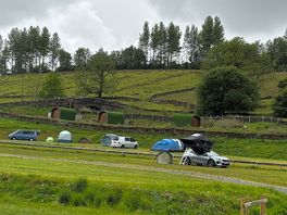 A view back up across the campsite.