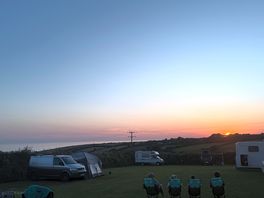 Peacefully watching the sun set