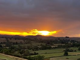 Evening sunset from the tent