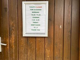 Times for shower / toilet block