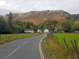 View north of site heading to farm, cafe and pub