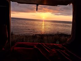 Sunset from the van