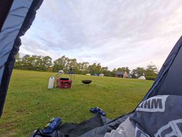 Morning view from tent door