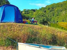 Beautiful pitches on the bank of the river.