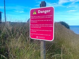 Warning for the beach