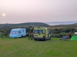 Our pitch overlooking the hills