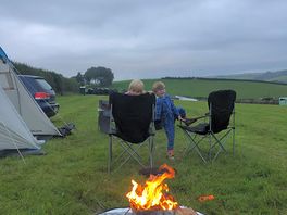 A lovely fire by the tent.