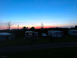 Peaceful evening sunset view from our pitch