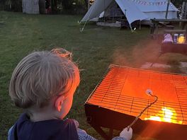 Cooking marshmallows that were left in the welcome pack.