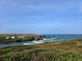 Porthcothan cove which is less than a 15 minute walk from campsite.
