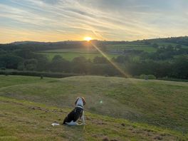 Sunset on the hill